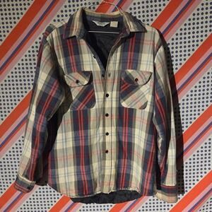 Vintage 1970s Five Brother quilted flannel shirt